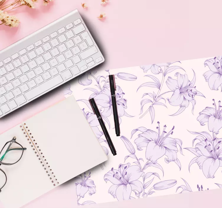 Podkładka pod mysz z wzorami tło z motywem kwiatowym - TenStickers