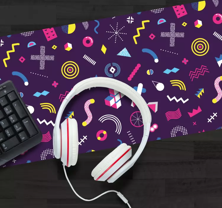 Podkładka pod mysz z wzorami w intensywne kształty - TenStickers