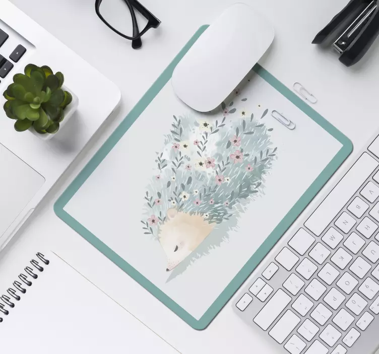 Podkładka pod myszkę Zielony jeż - TenStickers