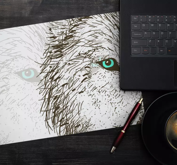 Podkładka pod mysz Europejski dziki wilk - TenStickers