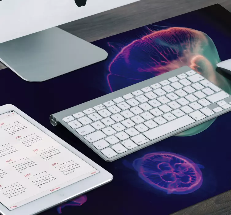 Podkładka pod mysz ryby Kolorowe meduzy - TenStickers