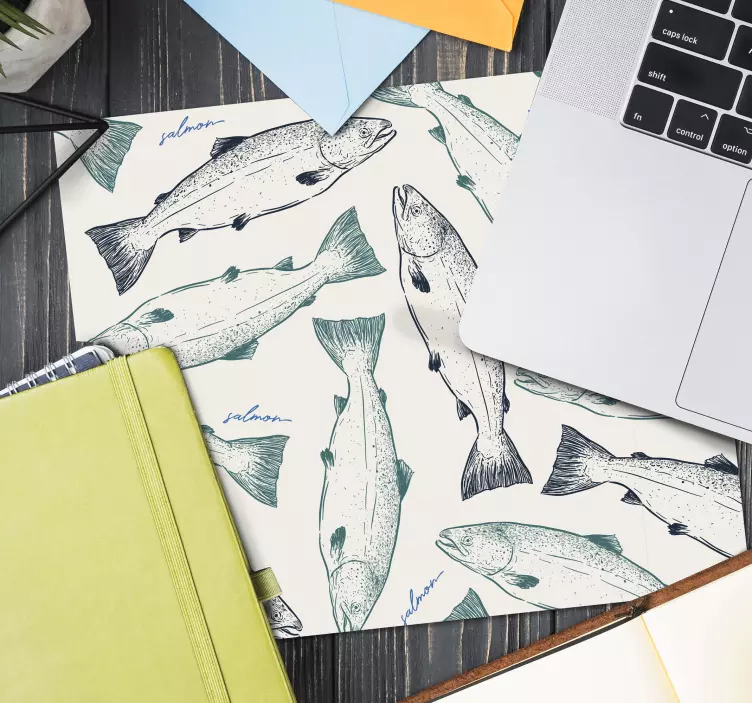 Podkładka pod mysz ryby łosoś - TenStickers