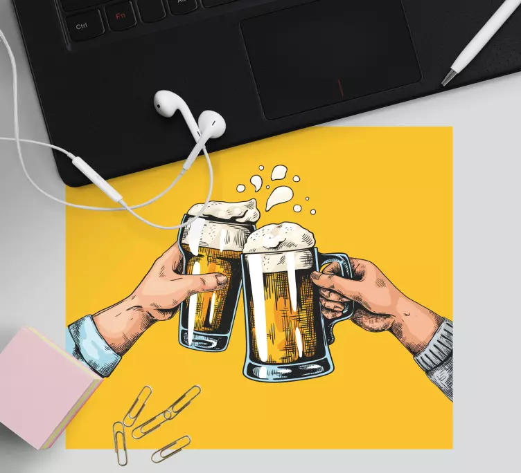 Podkładki pod mysz z tekstem Okrzyki piwa - TenStickers