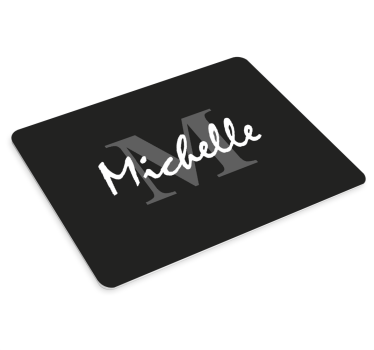 Podkładka pod myszkę z imieniem Biało Czarna - TenStickers