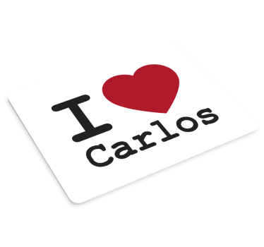 Podkładka pod mysz z imieniem kocham carlosa - TenStickers