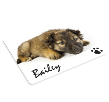 Podkładka pod myszkę z Pieskiem i jego imieniem - TenStickers
