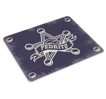 Podkładka pod mysz z imieniem emblemat gwiazdy szeryfa - TenStickers