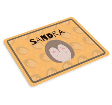Podkładka pod mysz z imieniem uroczy jeżyk - TenStickers
