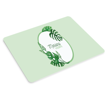 Podkładka pod mysz z imieniem w liściastym wzorze - TenStickers
