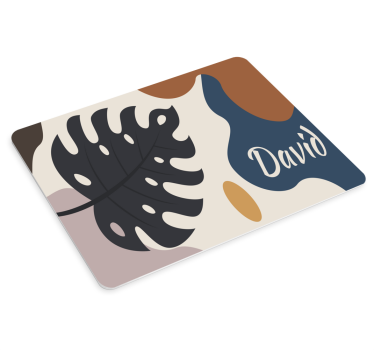 Podkładka pod mysz z imieniem z motywem liści - TenStickers