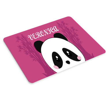 Podkładka pod mysz z imieniem wzór z twarzą pandy - TenStickers