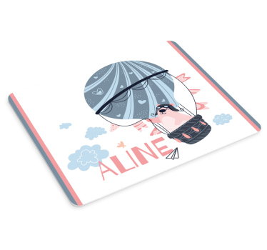 Podkładka pod mysz z imieniem przygoda z balonami - TenStickers