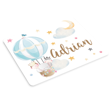 Podkładka pod mysz z imieniem balon na gorące powietrze - TenStickers