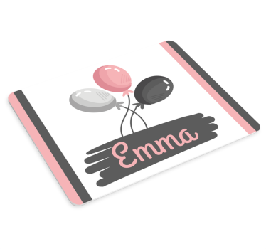 Podkładka pod mysz z imieniem kolorowy balonowy bukiet - TenStickers