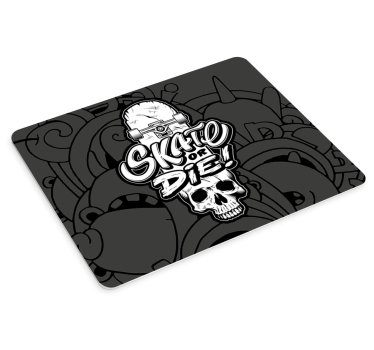 Podkładka pod mysz gamingowa czaszka na deskorolce - TenStickers