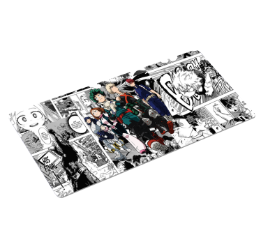 Anime podkładka pod mysz Czarno-białe postacie z mangi - TenStickers