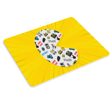 Podkładka pod mysz gamingowa kolorowe symbole retro gier - TenStickers