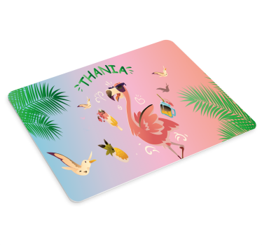 Podkładka pod mysz z imieniem flaming tropikalny - TenStickers