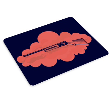 Podkładka pod mysz gamingowa ilustracja stylizowanej broni - TenStickers