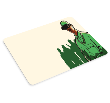 Podkładka pod mysz gamingowa sylwetka stylizowanej postaci - TenStickers