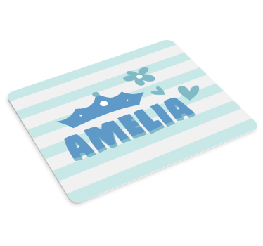 Podkładka pod mysz z imieniem wzór korony amelii - TenStickers