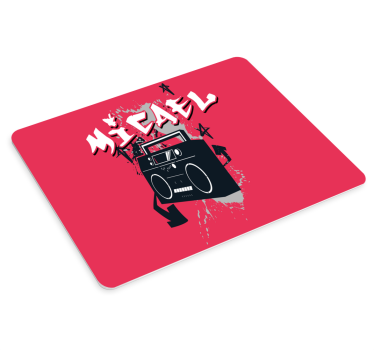 Podkładka pod mysz gamingowa grafika retro boombox - TenStickers