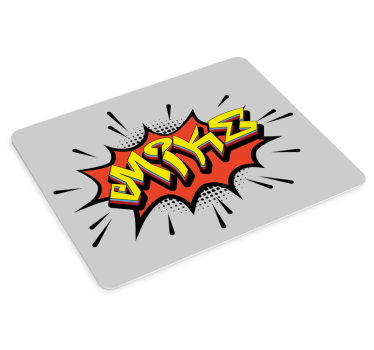 Podkładka pod mysz z imieniem w stylu komiksowym - TenStickers