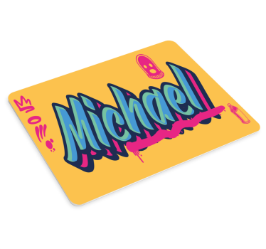 Podkładka pod mysz z imieniem w kolorowym wzorze - TenStickers
