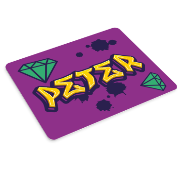 Podkładka pod mysz z imieniem w stylu artystycznym - TenStickers