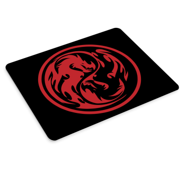 Podkładka pod mysz gamingowa emblemat groźnego smoka - TenStickers