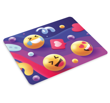 Podkładka pod mysz gamingowa kolekcja kolorowych emotikonów - TenStickers