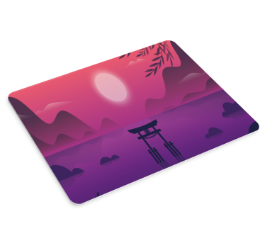 Podkładka pod mysz gamingowa spokojny zachód słońca w górach - TenStickers