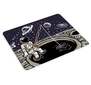 Podkładka pod mysz gamingowa przygoda astronauty na rybach - TenStickers