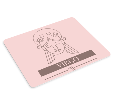 Podkładka pod mysz z imieniem symbol zodiaku panny - TenStickers