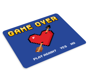 Podkładka pod mysz gamingowa z grafiką serca 8-bit - TenStickers