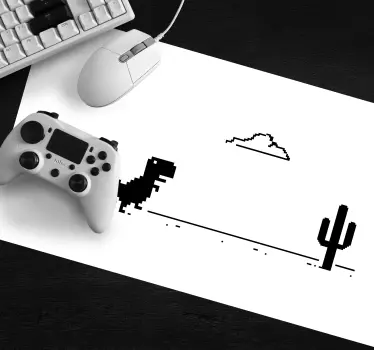 Gamingowa podkładka pod mysz Grafika dinozaurów i kaktusów - TenStickers