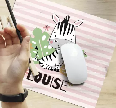 Oryginalna podkładka pod mysz urocza zebra - TenStickers