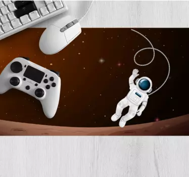 Podkładka pod mysz gamingowa astronauta w kosmosie - TenStickers