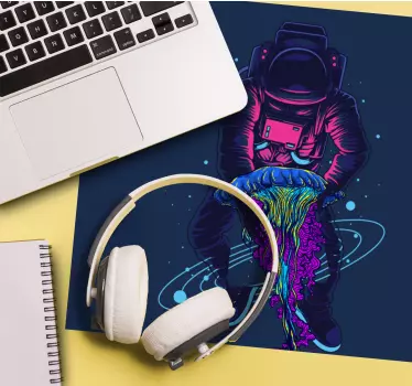 Podkładka pod mysz gamingowa astronauta z meduzą - TenStickers
