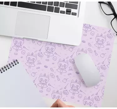 Podkładka pod mysz gamingowa ciekawe postacie kotów - TenStickers