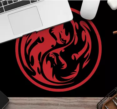 Podkładka pod mysz gamingowa emblemat groźnego smoka - TenStickers