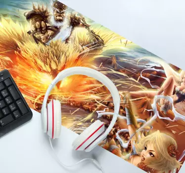 Podkładka pod mysz gamingowa epicka bitwa fantastyczna - TenStickers