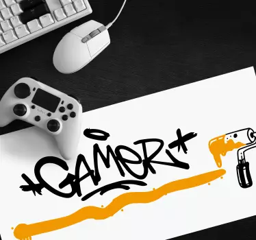 Podkładka pod mysz gamingowa graffiti dla gracza - TenStickers