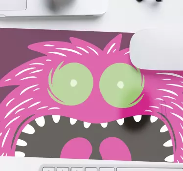Podkładka pod mysz gamingowa groźna różowa istota - TenStickers