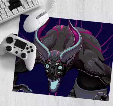 Podkładka pod mysz gamingowa ilustracja mitycznego stwora - TenStickers