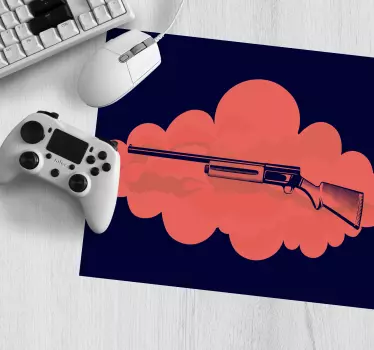 Podkładka pod mysz gamingowa ilustracja stylizowanej broni - TenStickers
