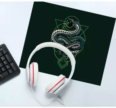Podkładka pod mysz gamingowa ilustracja szczegółowego węża - TenStickers