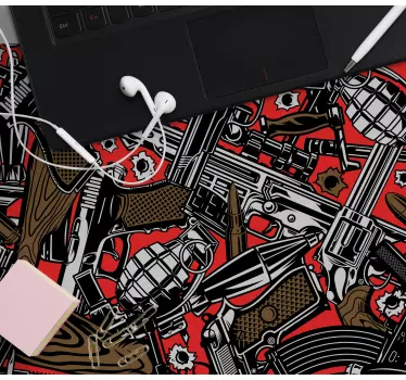 Podkładka pod mysz gamingowa motyw odważnej broni - TenStickers
