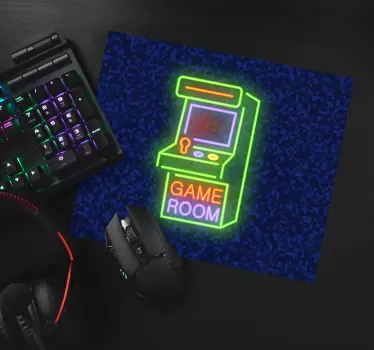 Podkładka pod mysz gamingowa neonowa gra arcade - TenStickers