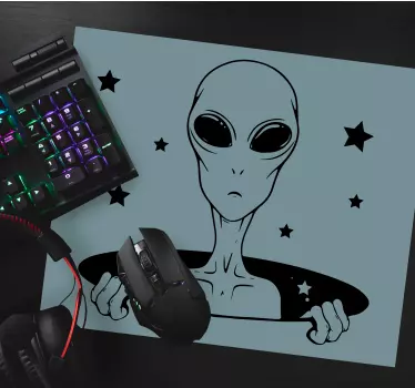Podkładka pod mysz gamingowa obcy trzymający gwiazdy - TenStickers
